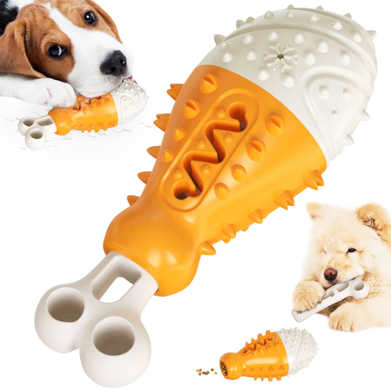 Big Dog Chew Toys Fun Squeaky Safe Materials Super Durable Tree Branch Designed Tougher than Bones Indoor Outdoor Pet Supplies