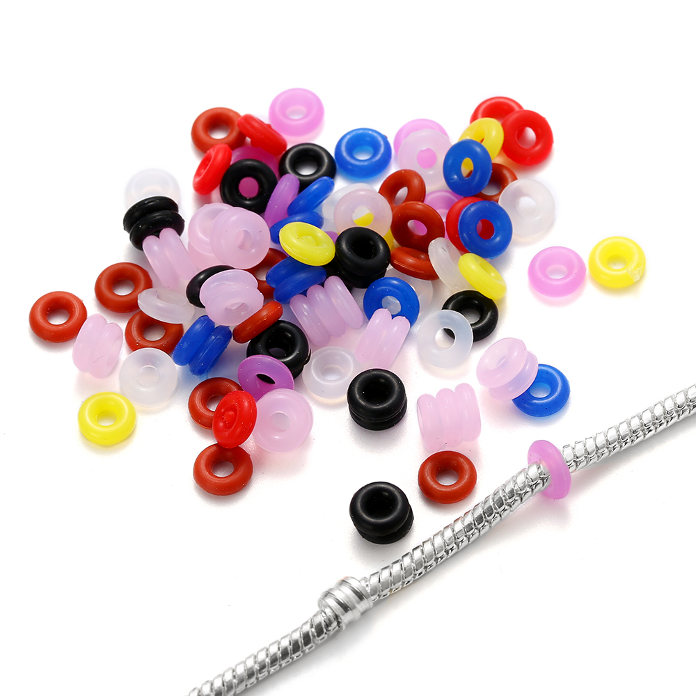 20/50/100Pcs Colorful Clip Charms Safety Stopper Bead Fits Original Charm for DIY Bracelets Necklaces Jewelry Making