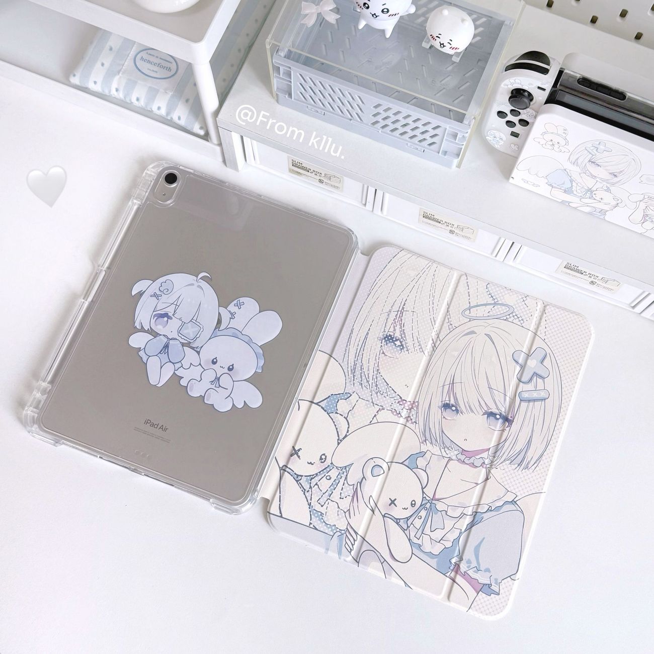 Japan Korea Anime Anime Girl Case For iPad Pro 11 13in 2025 iPad Pro 12.9in Air7 10th 11th M4 M5 3+Y Folding Protective Cover