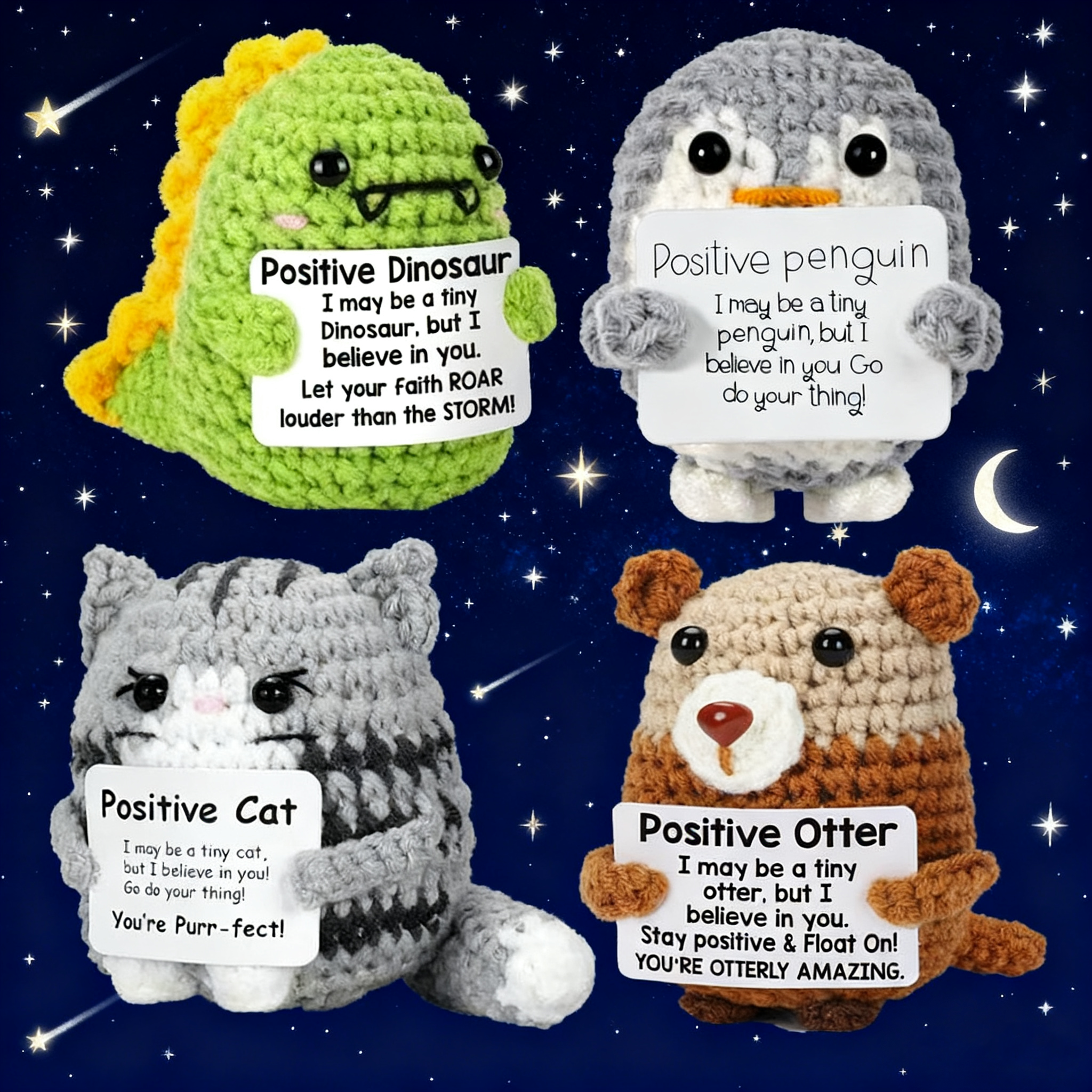 1pc Animal-Shaped Knitting Ornaments Handmade Wool Knitting Ornaments