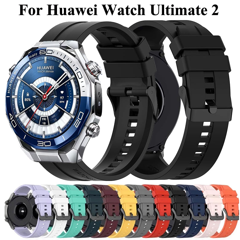 20mm 22mm Silicone Band For Huawei Watch Ultimate 2 Official Strap For Huawei GT 6 5 4 3 2 GT6Pro 46mm 42mm/GT3 SE/Ultimate/Bubs