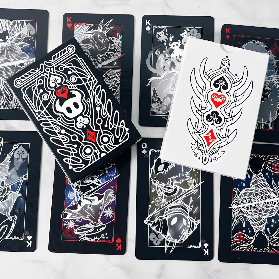 Hollow Knight Black White Poker Card Set Standard Playing Cards Portable Creative Board Game Collection