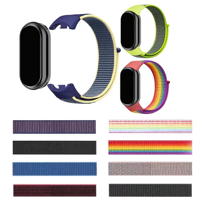 Nylon Loop Strap for Xiaomi Mi Band 10 9 8 Sports Breathable Replacement Bracelet for Xiami Mi Band 9 8 Accessory Part