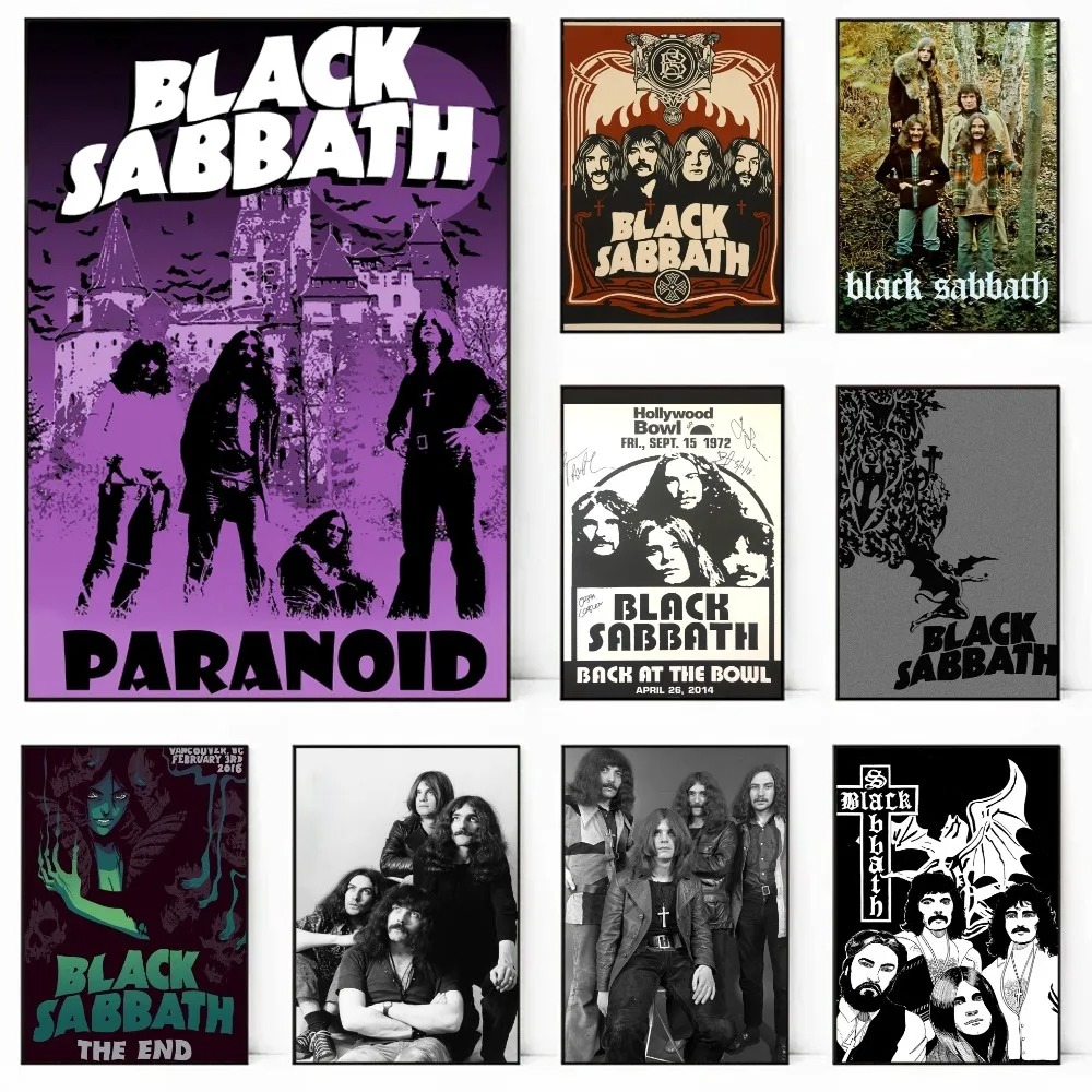 Black Sabbath Rock Band Album Poster Canvas Painting Bedroom Study Studio Living Room Wall Art Decoration