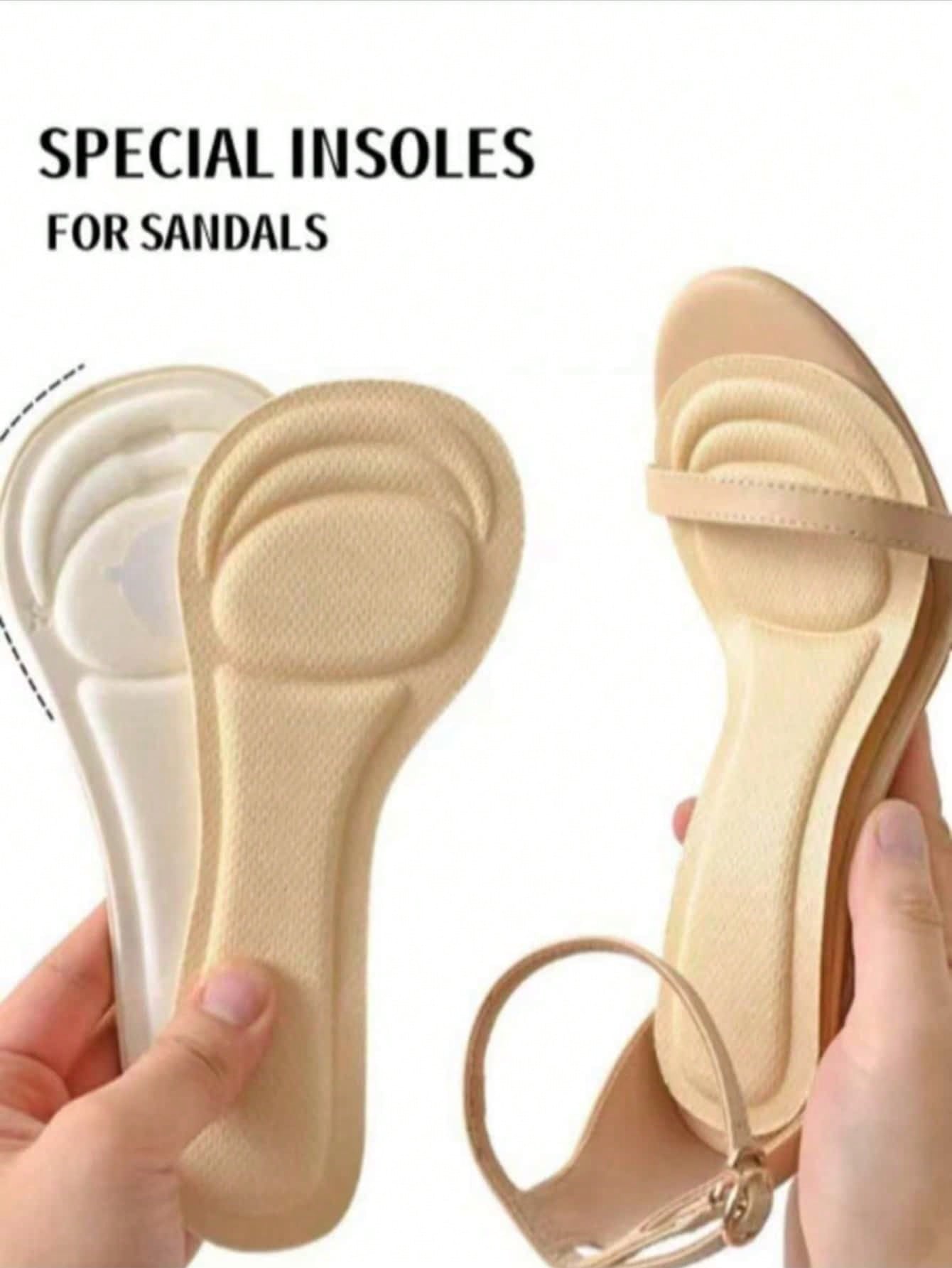 1 Pair of Women's High Heel Shoe Insoles | Self-Adhesive Sweat-Absorbing Design | Breathable Non-Slip Mat | Super Soft Forefoot Pads Relieve Pain from High Heels | 7/10 Length Insoles