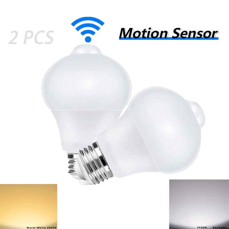 4 pcs Motion Sensor LED Light 220V E27 6W 9W 12W 15W 18W 20W LED Lamp Auto Smart Infrared LED Bulb Energy Saving Bombillas Home