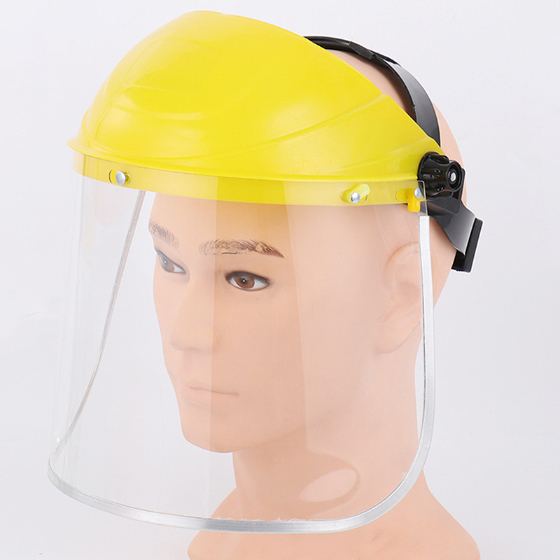 Transparent Full Face Shield Safety PC Head-mounted Eye Screen Hat Eye Protection Face Mask Motorcycle Face Mask Equipments dr. eyemo