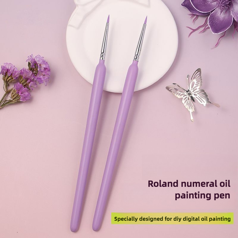 2 Pcs Set DIY Digital Oil Painting Watercolor Pen Acrylic Paint Special Coloring Pen Flat Coating Hook Line Pen Painting Brush pen gpt