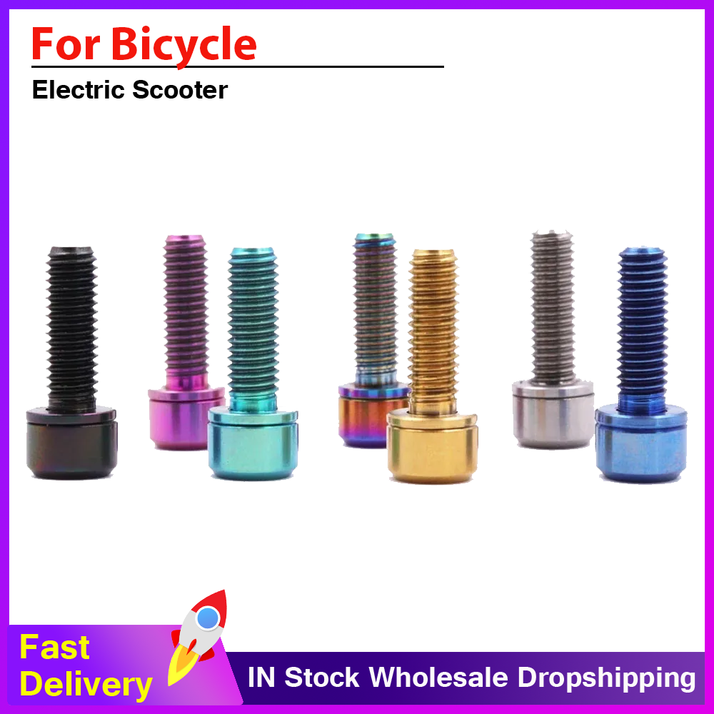 1/2PCS M5*14mm Titanium Alloy Brake Handle Bolts MTB Mountain Bicycle Derailleur Lever Screws Cycling Bolts Parts