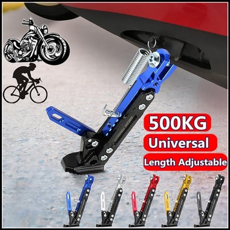 Motorbike Bicycle Adjustable Metal Foot Side Stand Motorcycle Kickstand Kick Bracket Supportor Parking Motorcycle Accessories