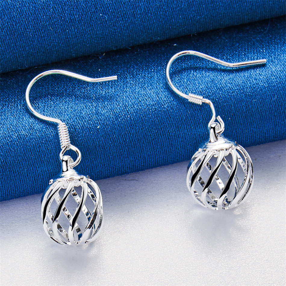 1 pair of 925 sterling silver luxury 50mm exquisite large earrings for women fashion anniversary gift jewelry charm