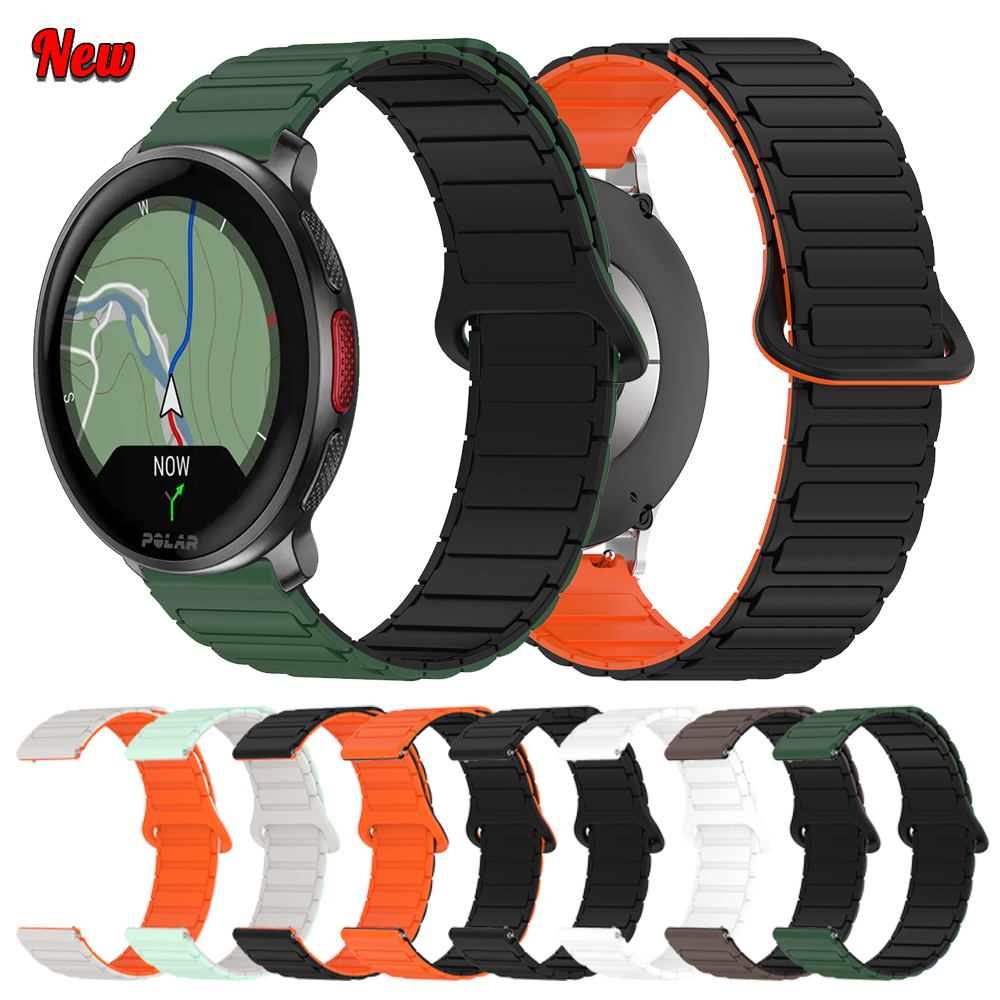 Magnetic Silicone Soft Strap For POLAR Vantage M3 M2 M 20mm 22mm Sports Watchband For Polar Ignite 3 2/Grit X Pro/Pacer Bracelet
