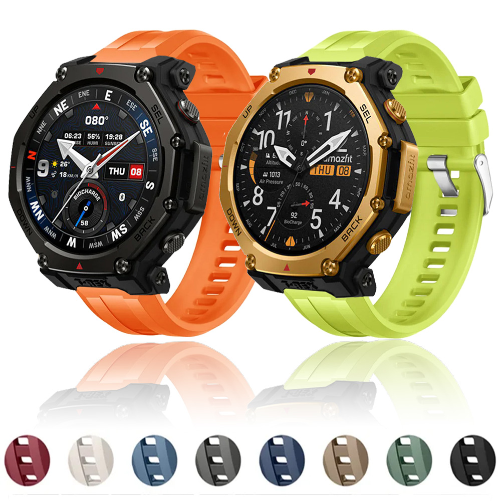 22mm Soft Silicone Band For T-Rex3 Pro 48mm Official Sports Comfortable Bracelet For Helio/Bip 5-6/Balance 2-1