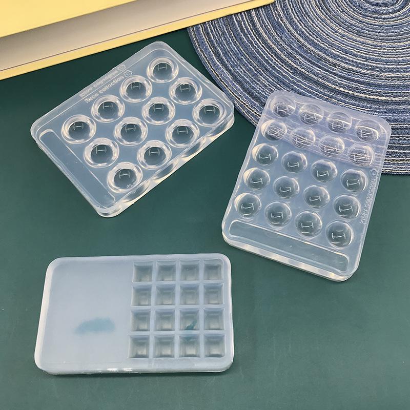 NEW High Transparent Nail Art Nail Color Palette Or Gel Polish Pallet Mixing Drawing Paint Plate Pad Manicuring Display Showing