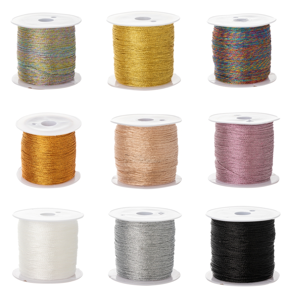0.4mm 50m Crafts Nylon Cord For Jewelry Making Beading Braided Nylon Satin String for Bracelets Rattail Trim Chinese Knot