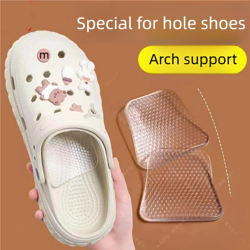 1 Pair of Silicone Arch Support Half Insoles, Suitable for Summer Sandals, Crocs, and High Heels