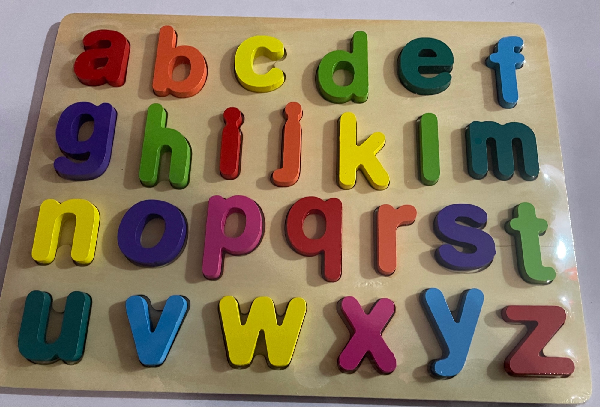 3D Wooden Letter Board For Montessori School Or Home Kids Education kit