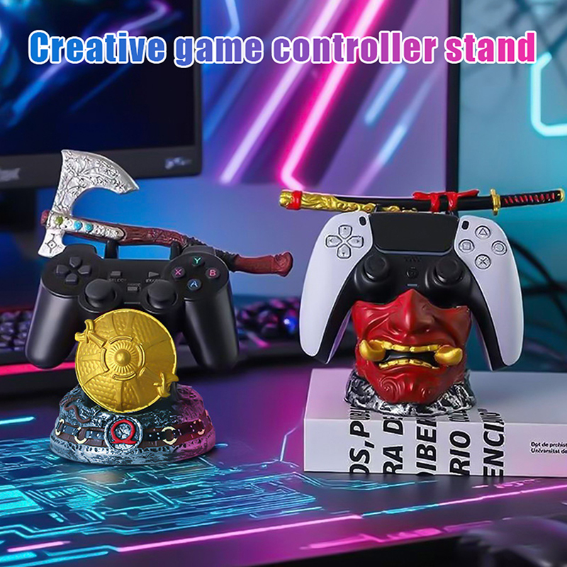 Controller Holder For PS5/XBox/PS4/Switch Gamepad Stand God of War Desktop Decoration Universal Bracket For Mobile Phone