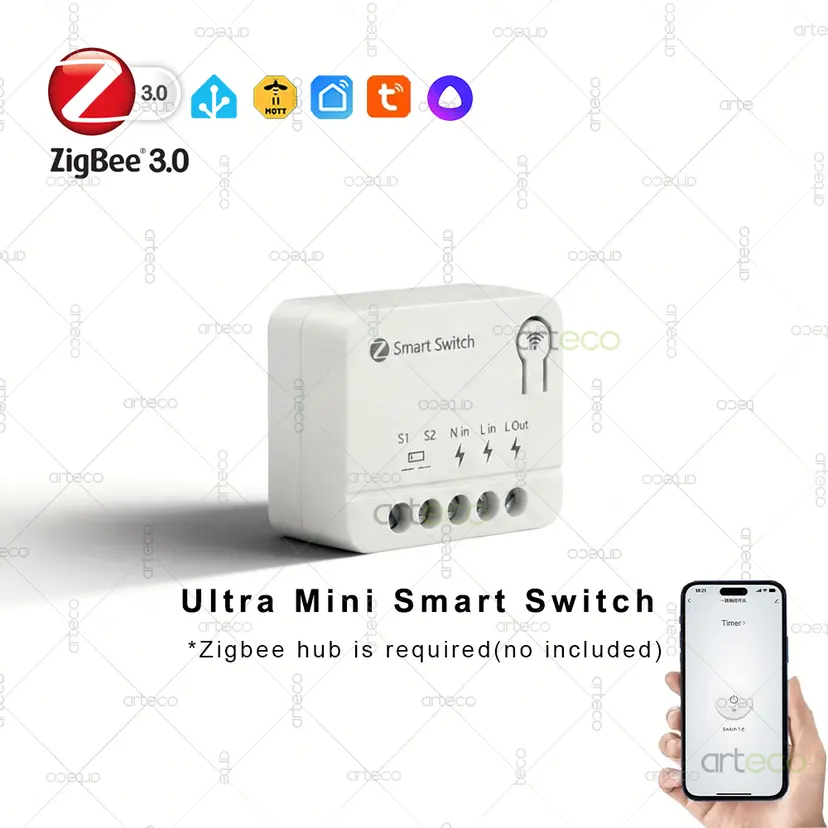 Tiny Size Tuya ZigBee 3.0 Smart Switch Module Smart Home Automation DIY Light Breaker Need Gateway Support Home Assistant Z2MQTT