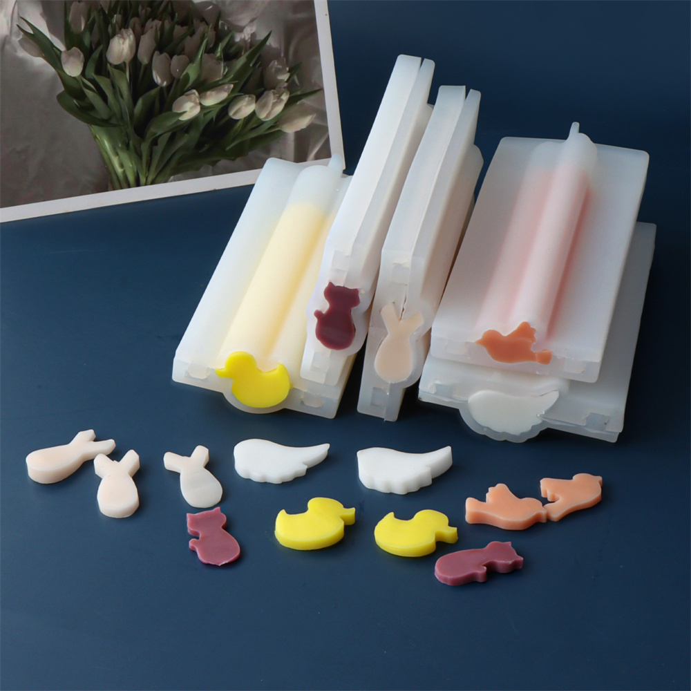 3D Geometric Animal Various Shapes Candle Fondant Reusable Mold DIY Embed Soap Mold Handmade Tube Cake Candle Making Supplies