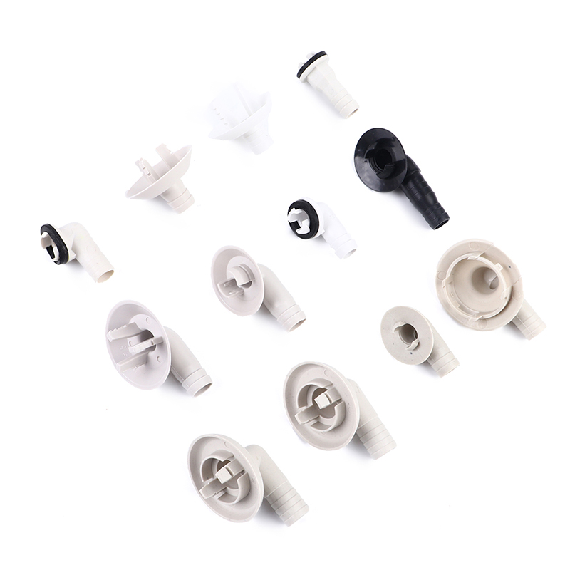 Air Conditioner AC External Unit Drain Hose Connector Elbow Fitting with Ring