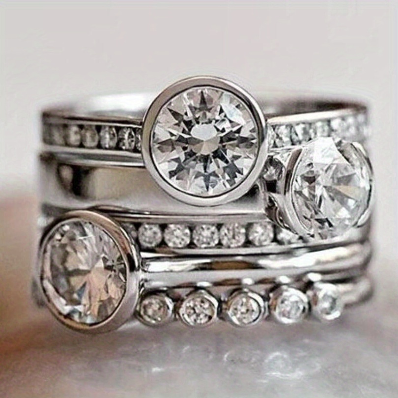 New Hip Hop Wide Version Women's Ring Creative High End Geometric Copper Inlaid Synthetic Zircon Ring Women's Birthday