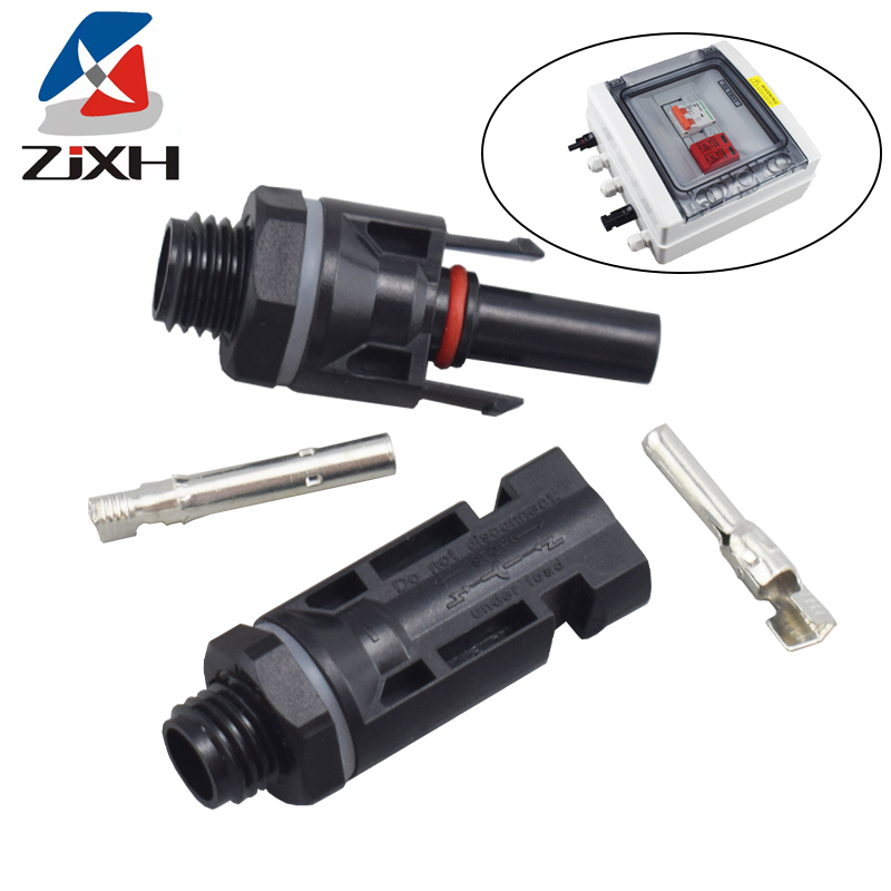 1 pair Solar Photovoltaic Connector Male Female Solar Panel Waterproof Plug and Tool For Inverter M12 Thread 1000V 30A connector