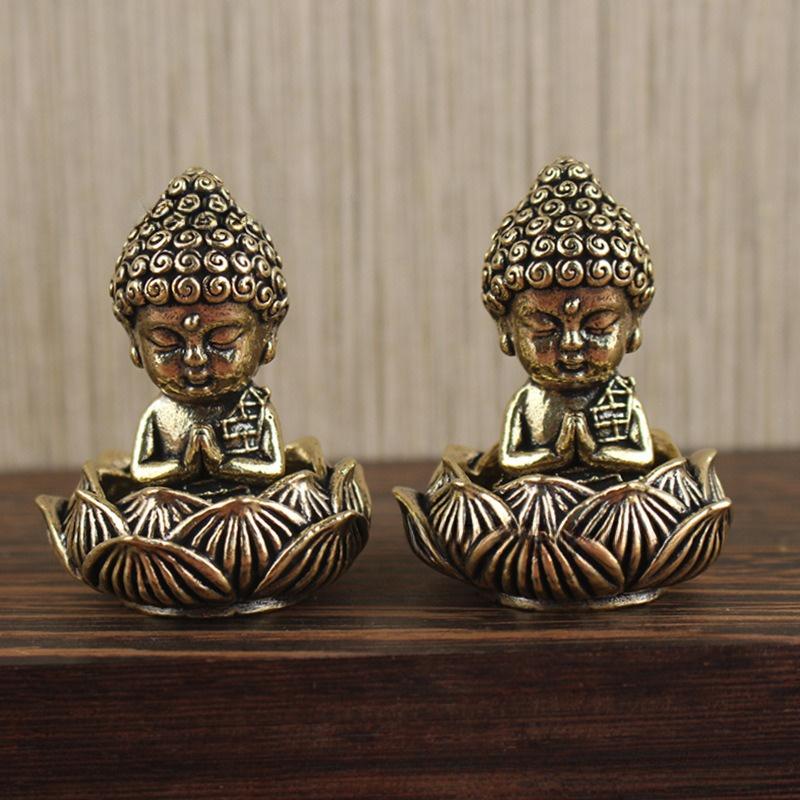1pc Pure Brass Mini Rudraksha Keychain Pendant for Men Home Decor Car Ornament Jewelry