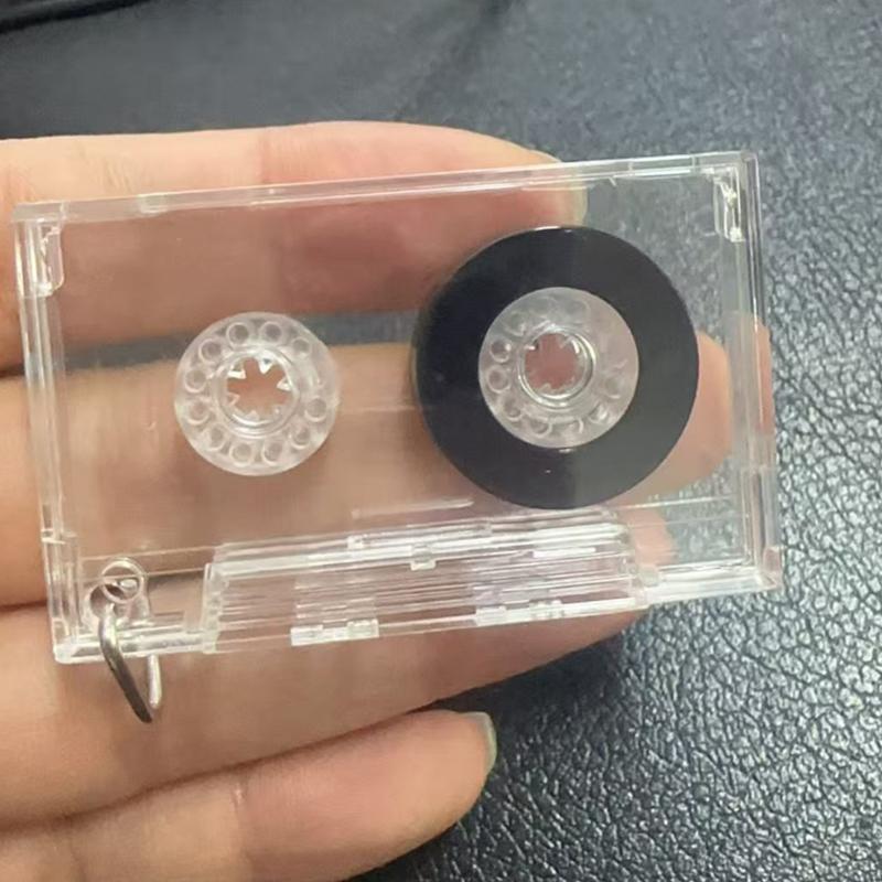 Mini Blank With Magnetic Tape Clear Storage Box Keychain Peripheral Commemorate Key Holder DIY Backpack Pendant