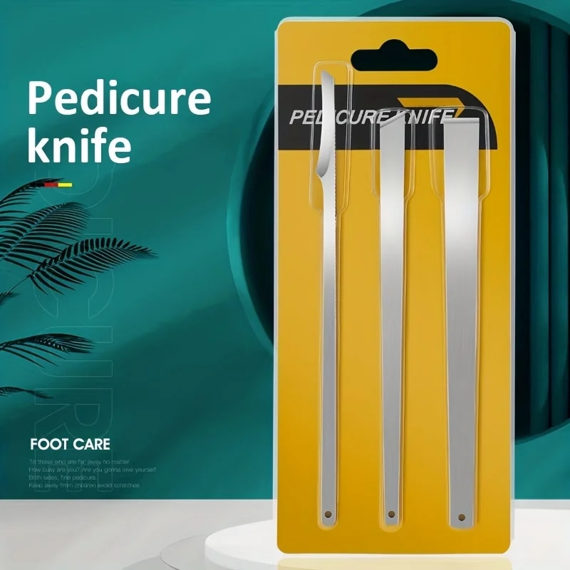 3-Piece Professional Pedicure Set: Stainless Steel Foot Care Tools for Ingrown Toenail Removal