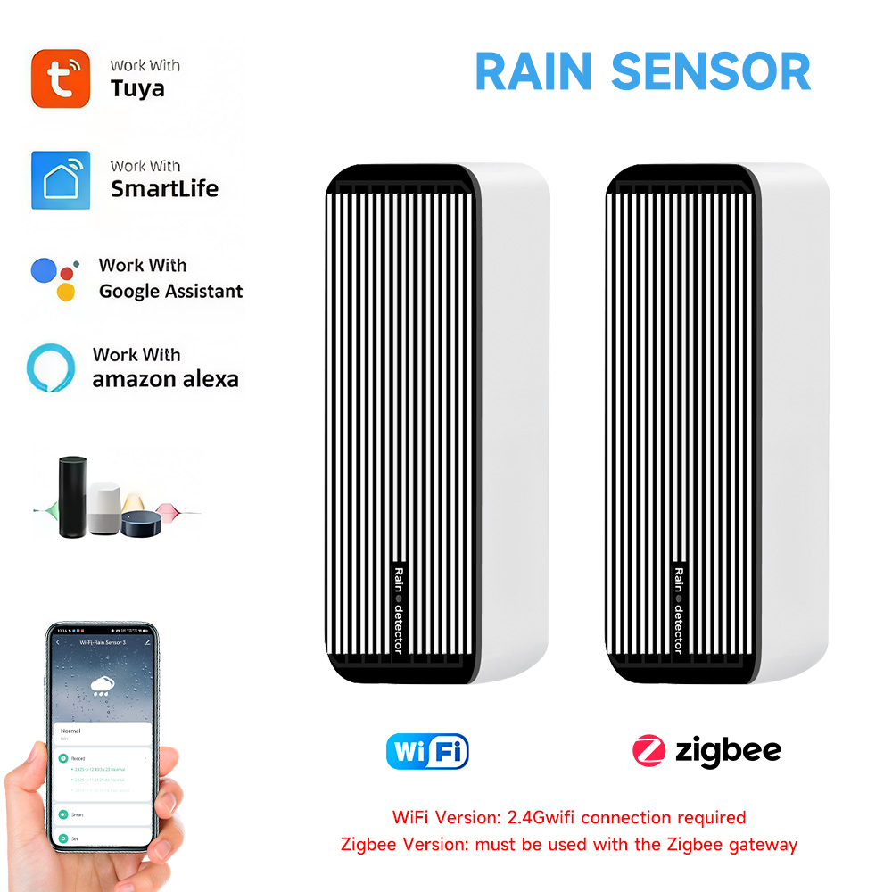 Rain Sensor Alert Wifi Zigbee For Tuya Assistant Alexa Smartlife Real-time Data Collection Detection of Rainfall