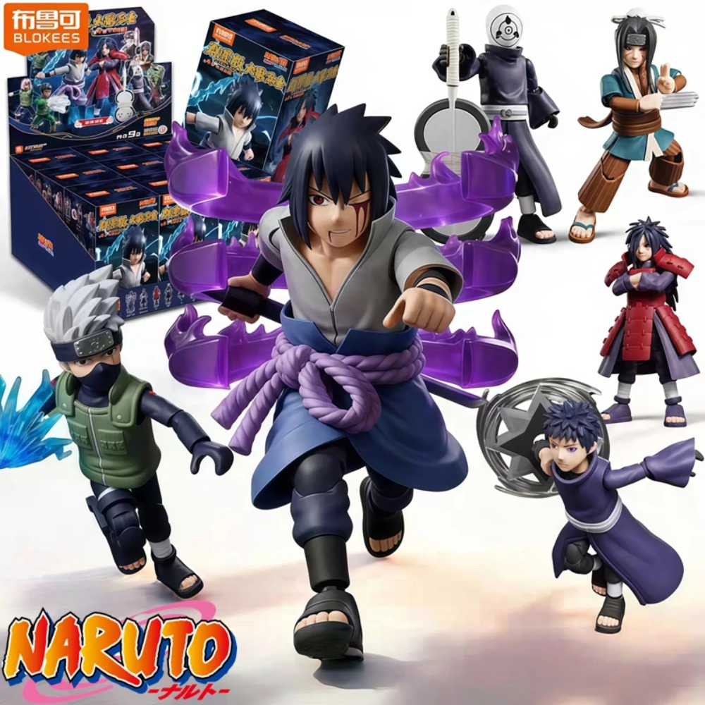 Original Blokees Hero Naruto Version Vol.4 Figures Blind Box Uchiha Madara Anime Peripheral Collection Toys Boy