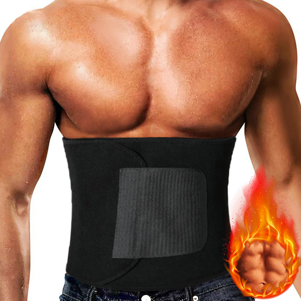 Men Sports Sweat Bust Waist Support Belt Shape Running Waist Abdominal Fat Burning Training Belts Sauna Suits Gym Waist Trimmer