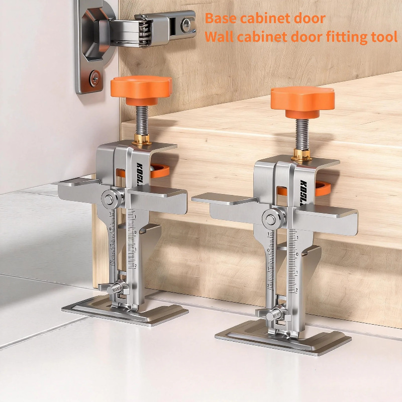 Cabinet Door Mounting Jig Frame Clamp Tool, Stainless Steel Hidden Hinge Installation Support for Household Woodworking Cabinet