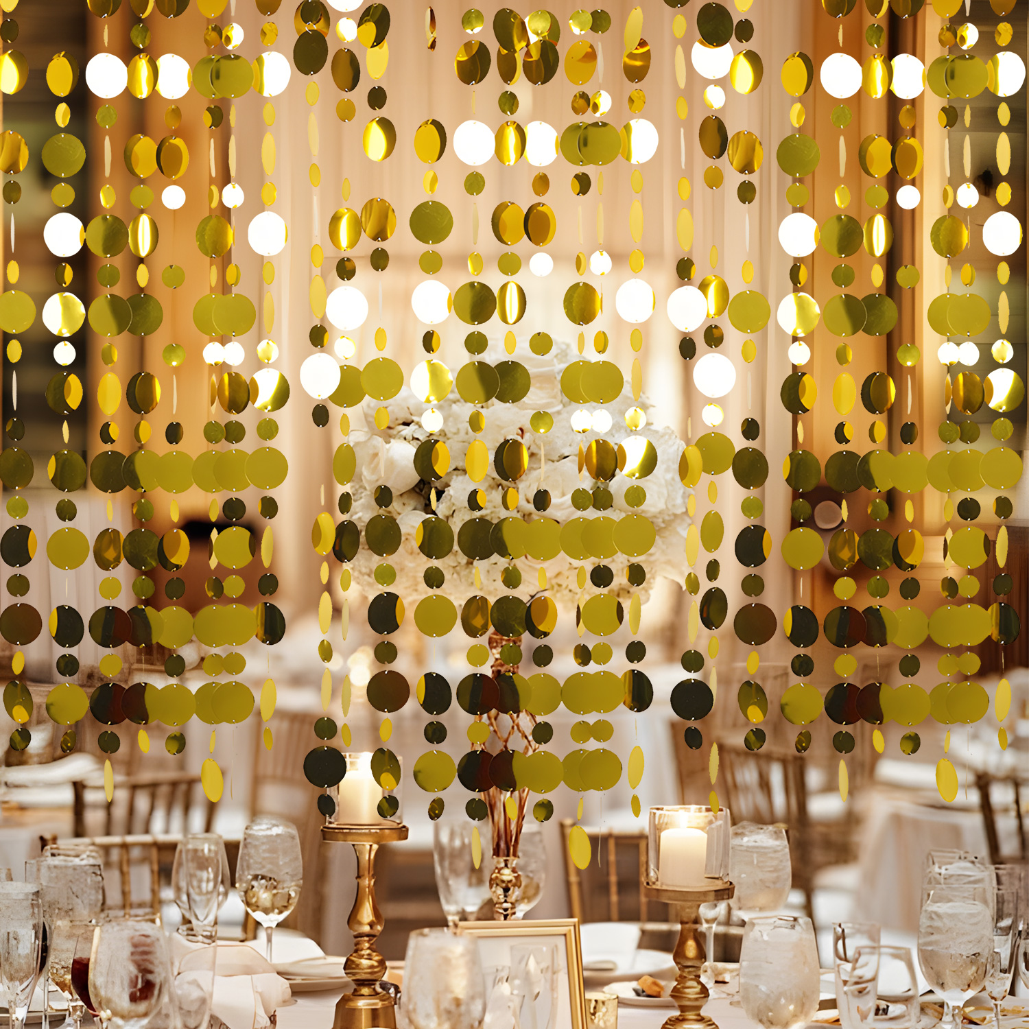 Wedding sequin garland Festival Party supplies PVC sequins Holiday Birthday Interior DIY party Decoration kids adults favors