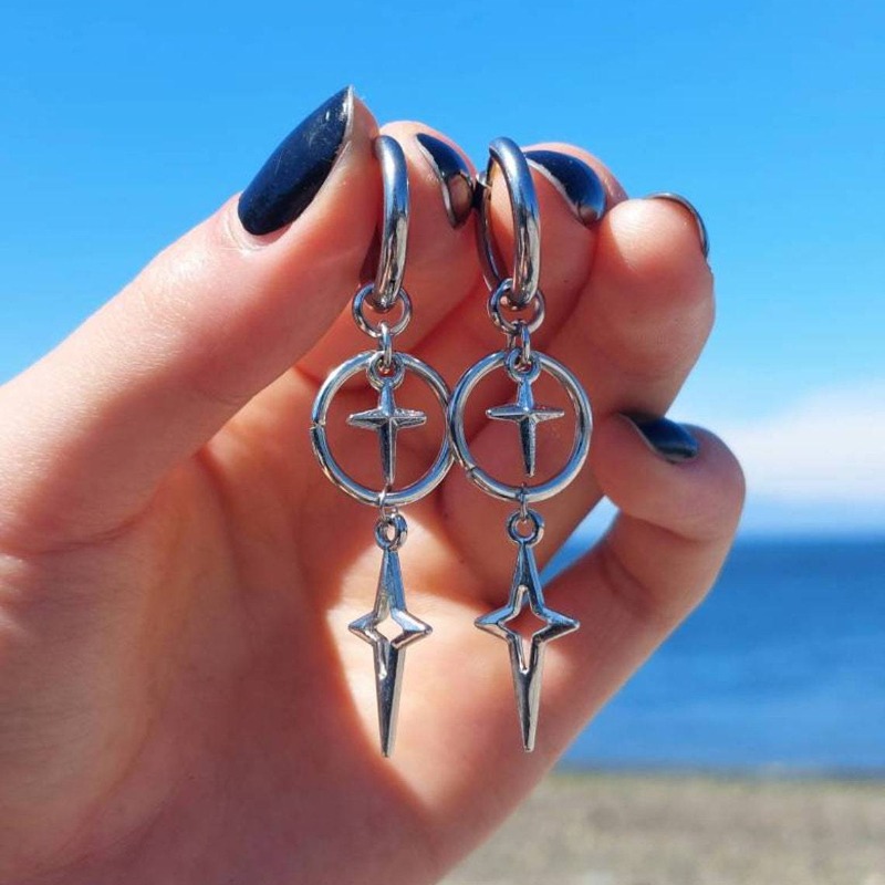 Fashion Cute Y2k Star Drop Earrings for Women Trendy Cool Girl Party Personality Creative Hottie Jewelry Accessories