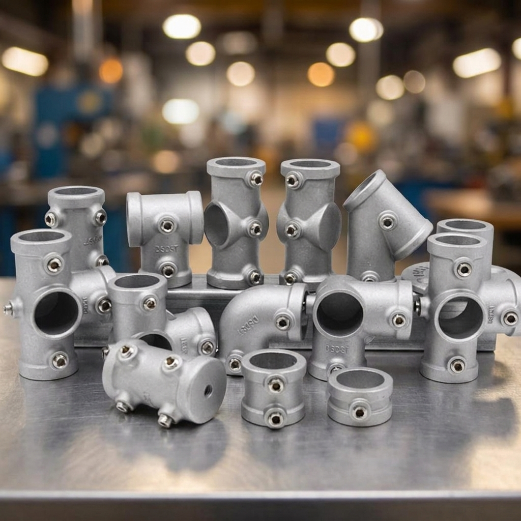 New Durable 3\4" Pipe Fitting Connector Fixed buckle Aluminum Alloy Steel Frame Fasteners Circular Elbow Circular Pipe Connector