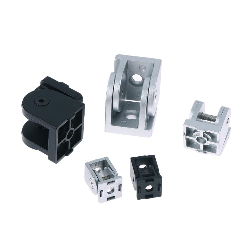 1PC Zinc Alloy/Aluminum Living Hinge Fitting - Right Angle Flexible Pivot Joint Connector for 2020/3030/4040 Profiles