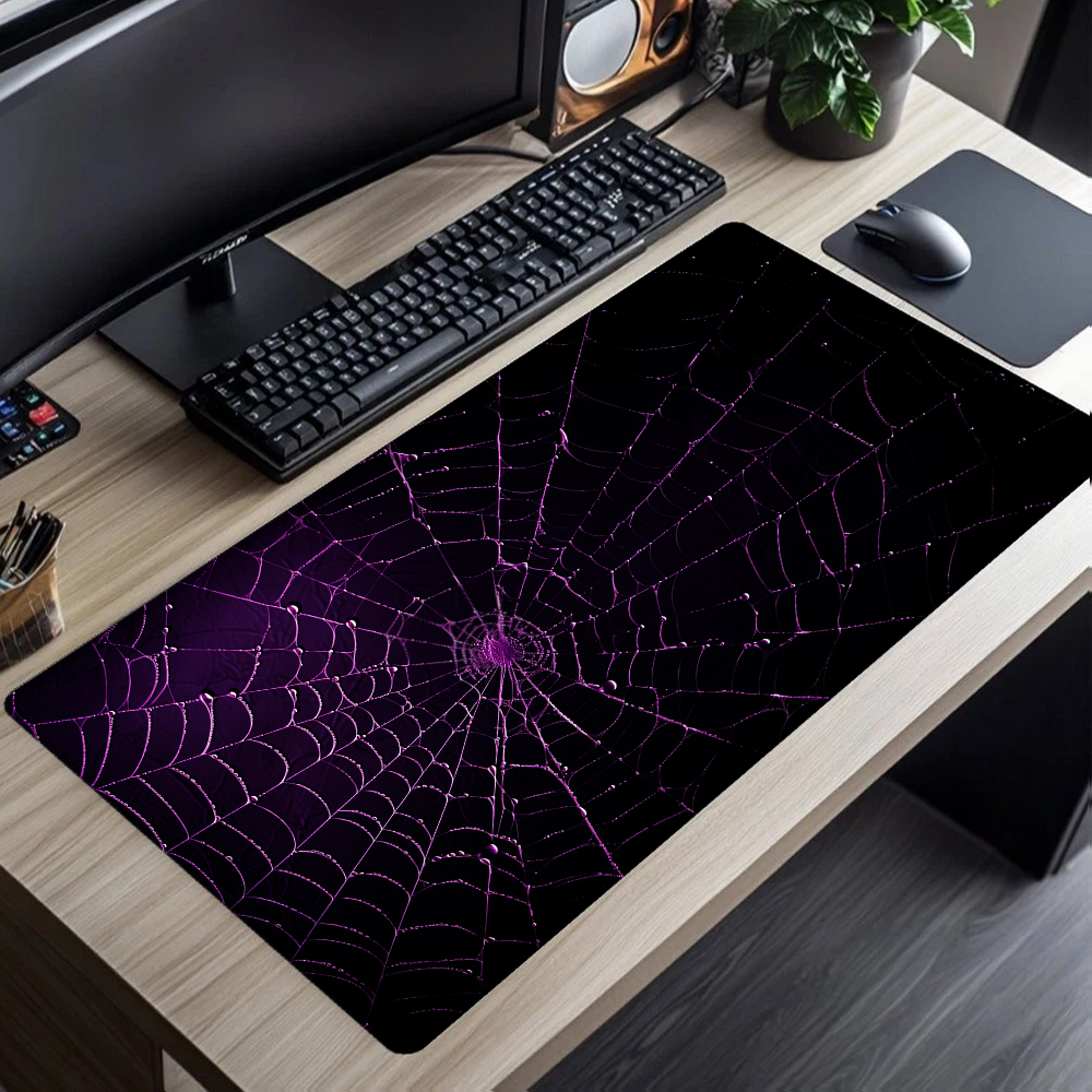 Abstract Black White Mouse Pad XXL Large Gaming Desk Mat Minimalist Line Design Non Slip Base for PC Laptop Setup