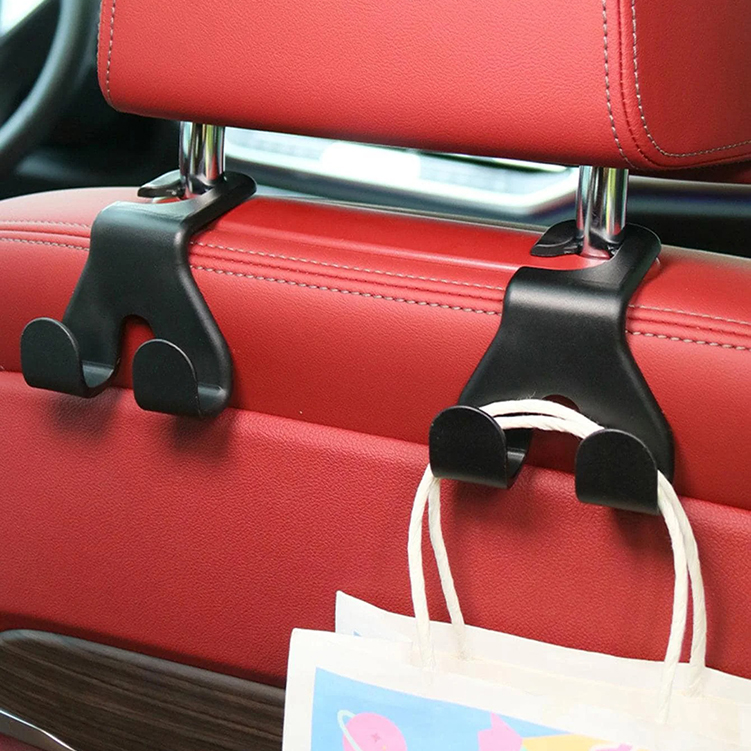 2pcs Car Seat Back Hook Multi Functional Rear Headrest Car Phone Holder Hook Automotive Accessories