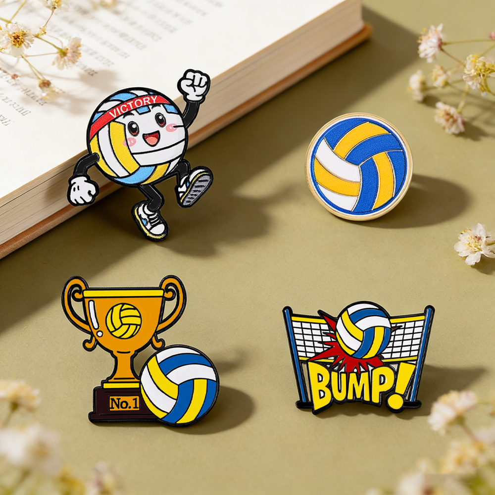 4pcs Cartoon Football Goalkeeper Lapel Pin Golden Trophy Soccer Creative Badge Punk Style Metal Brooch Accessory for Friend