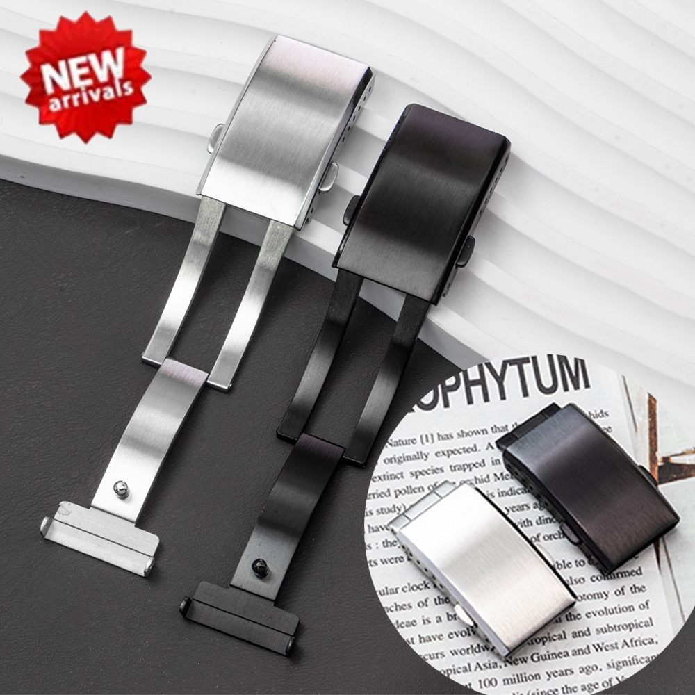 Watch Buckle 18mm 20mm 22mm Silver Folding Safety Milled Clasp Replacement Stainless Steel Deployant Watch Clasp