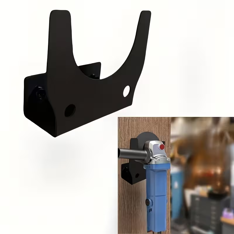 1pc Metal Angle Grinder Mounting Bracket - Wall-Mounted Storage Rack for 5.0 inch Angle Grinders, Cutters, And Polishing Tools