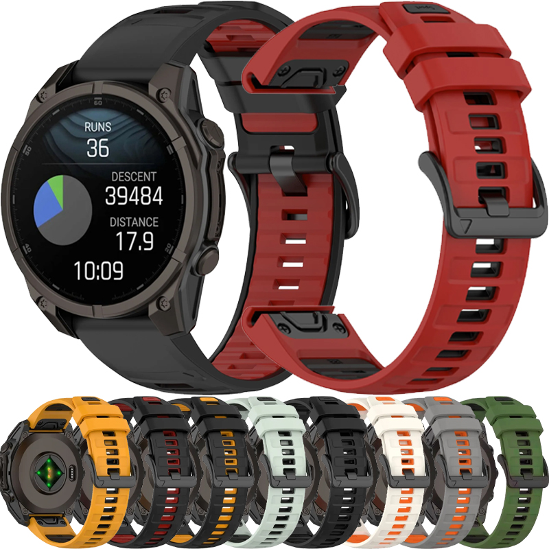 26mm 22mm 20mm Official Slicone Strap For Fenix 8 51mm 47mm 43mm Quick Fit Comfortable Bracelet Fenix 7X 6X 5X Pro Correa