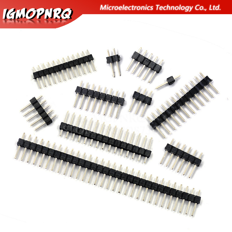10Pcs 2.54mm Pitch Single Row Female Header Socket - 2/3/4/5/6/7/8/9/10/12/14/16/20/40 Pin PCB Connector
