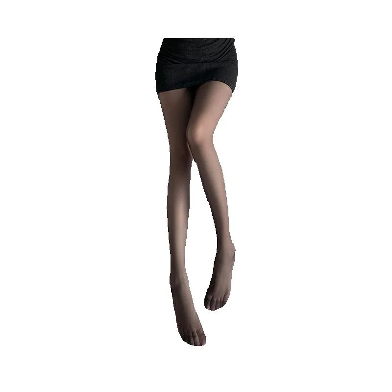 Women's Slim Lace Camisole Stockings Ultra-thin Socks with Red Border and Black Silk Contrasting Stockings Long Tube Socks