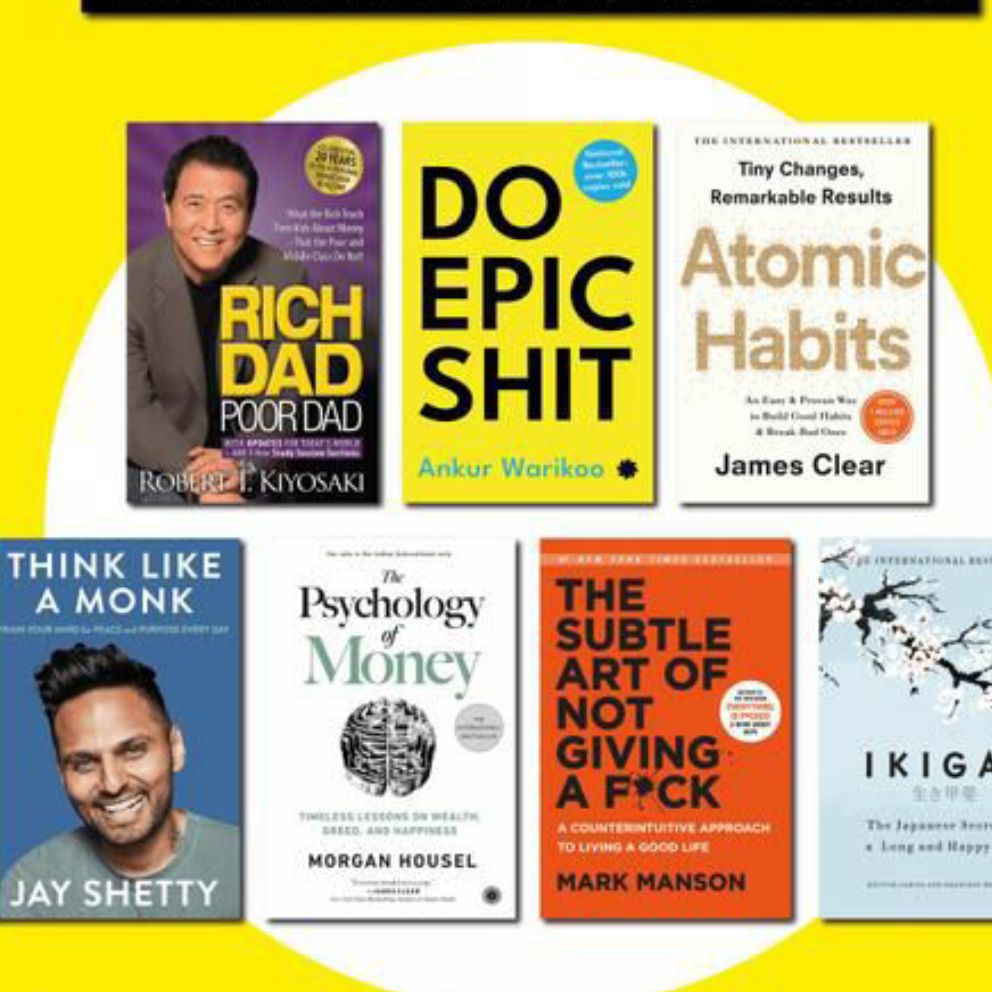 Rich Dad + Do Epic Shit + Atomic Name +Think like a monk