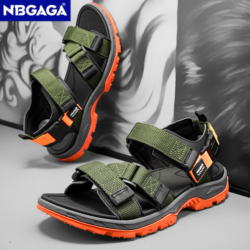 Flat Sandals Summer Mens Breathable Holidays Beach Shoes Open-Toe Outdoor Casual Travel Hiking Sandials