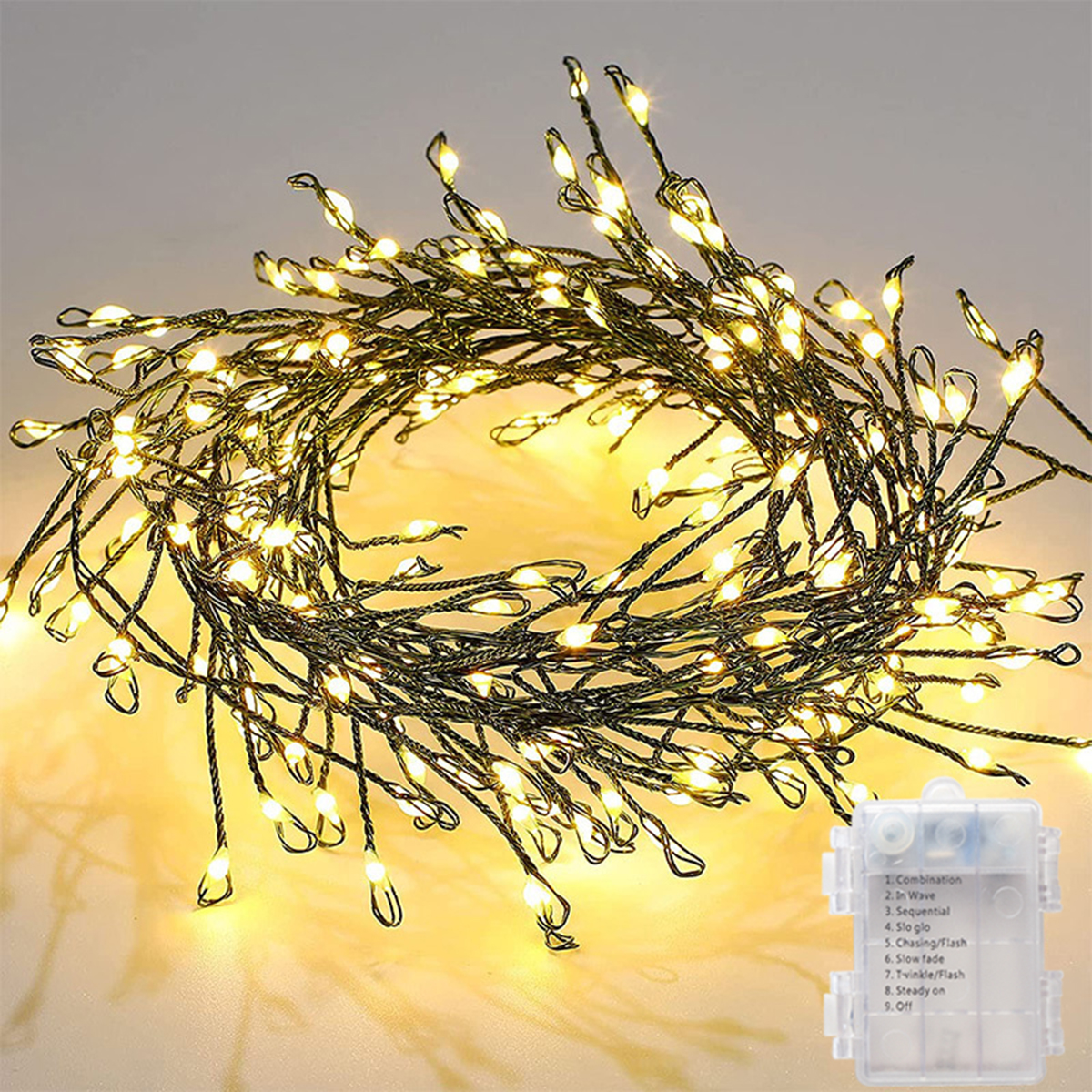 Lights Curtains for Windows Led Fairy New Year Lighting Room String Battery Powered Garland Waterfalls Decorations