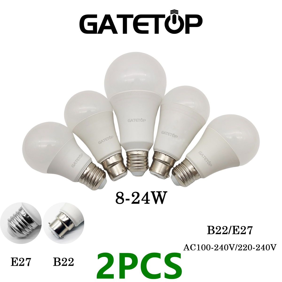 12PCS 24W 20W 8W 9W 10W 12W 15W 18W E27 LED Bulb Lamps No Flicker Light AC220V 110V Cool Lighting for Home Foyer Room Decor